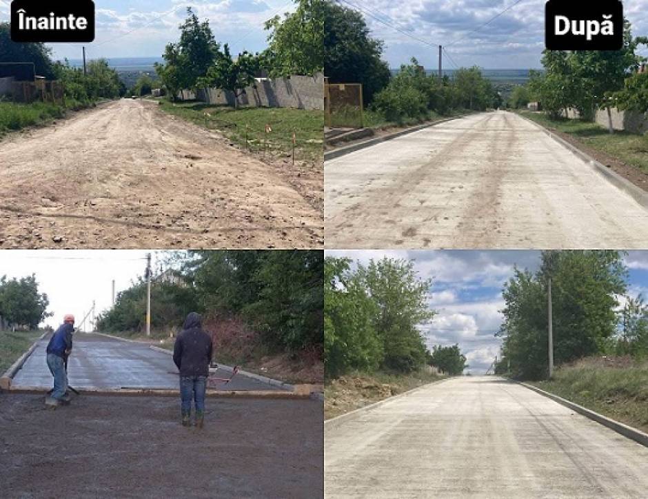 A fost construit un sector de drum din beton din str.N.Gribov (între str.D.Cantemir și str.Constituției).
