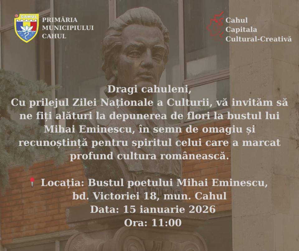Omagiu culturii naționale la Cahul