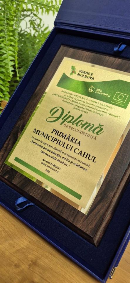 Parteneriat pentru un Cahul mai verde: Mulțumiri Asociației „Verde e Moldova”