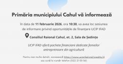 Sesiune de informare: Oportunități de finanțare UCIP IFAD în Cahul
