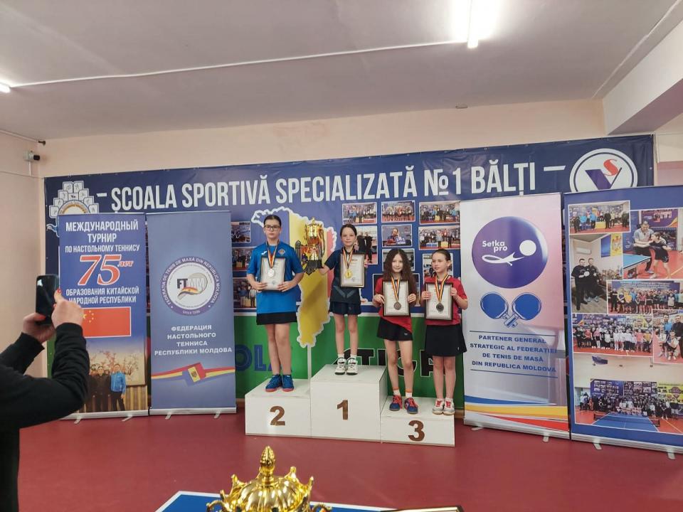 Istorie la Cahul: Polina Stoica a cucerit Cupa Moldovei la tenis de masă (U-11)