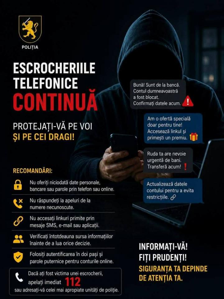 Poliția Republicii Moldova atenționează.