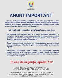 Măsuri de prevenire a incendiilor în sezonul estival și perioada de recoltare – Primăria municipiului Cahul