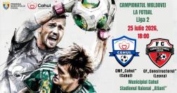 Fotbal la Cahul: CMF „Cahul” întâlnește CF „Constructorul” Leova în Liga 2