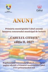 Primăria Municipiului Cahul lansează cea de-a II-a ediție a Concursului Municipal de Lectură „Cahulul Citește”, 2027