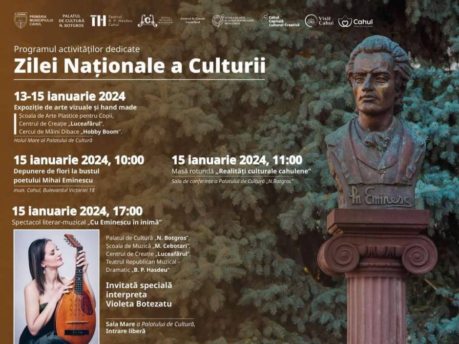 Programul activităților dedicate Zilei Naționale a Culturii