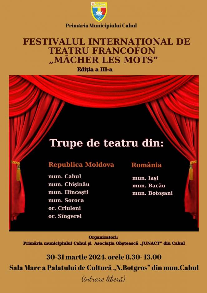 Festivalul Internațional de teatru francofon "Mâcher les mots" Ediția III