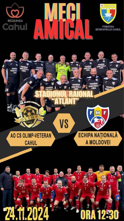 Meci Amical de Fotbal: AO CS Olimp-Veteran Cahul vs Echipa Națională a Moldovei