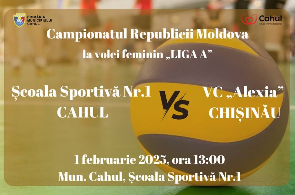 Meci de volei feminin: Cahul vs Chișinău - Liga A, Campionatul Republicii Moldova! (Actualizare oră)