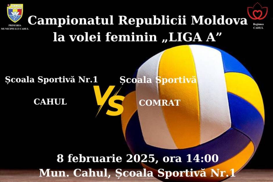 Meci de volei feminin: Cahul vs. Comrat - Liga A