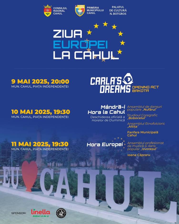 Ziua Europei 2025 la Cahul: Trei Zile de Sărbătoare în Inima Orașului