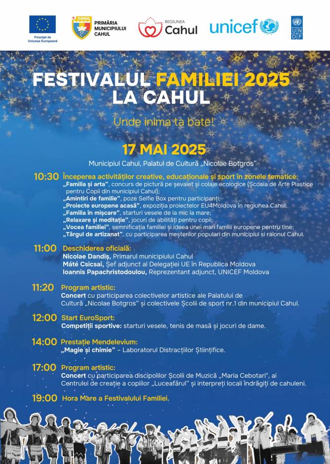 Festivalul Familiei 2025. Program de activitate