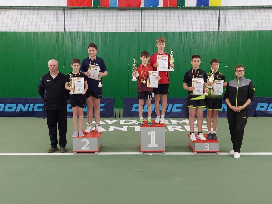 Rezultate remarcabile pentru tinerii sportivi din Cahul la Campionatul Republicii Moldova U-13 la tenis de masă