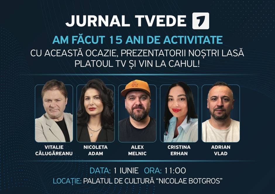 Echipa Jurnal TV, în direct cu publicul din Cahul – 1 Iunie, ora 11:00