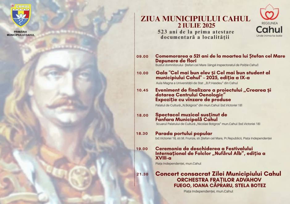 Un oraș cu suflet: Cahul, 523 de ani de istorie