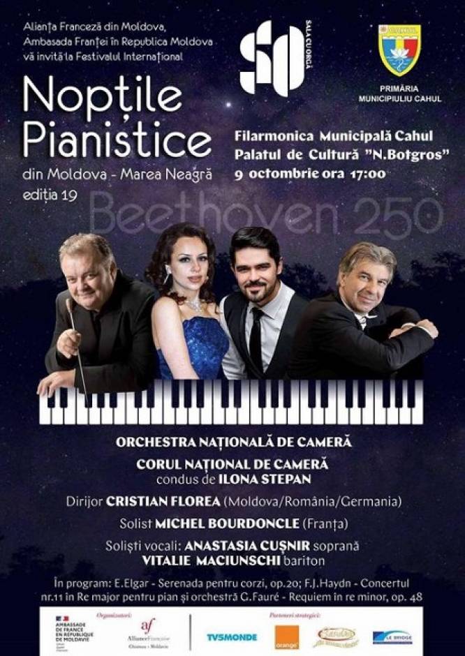 Vă invităm sâmbăta, 9 octombrie, ora 17.00 la cea de-a 19 ediție a Festivalului Internațional "Nopțile Pianistice"