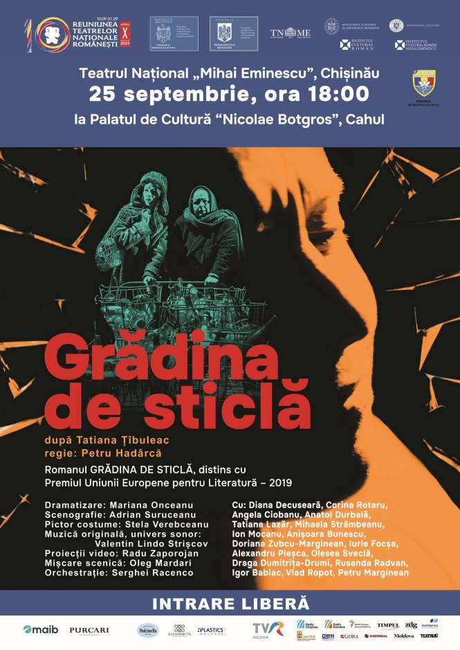 Spectacolul „Grădina de sticlă” ajunge pe scena Palatului de Cultură „N. Botgros”
