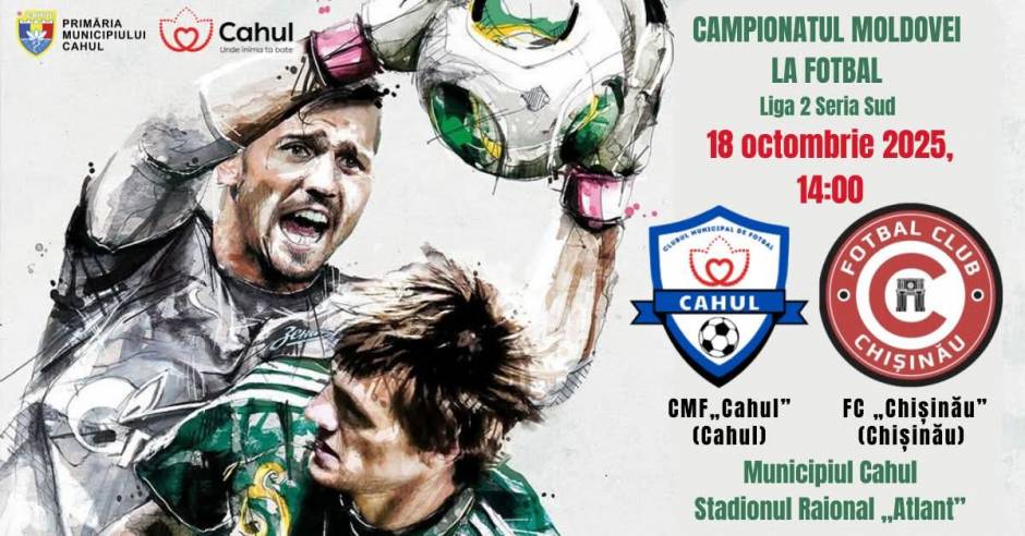 ⚽ Meci de top la Cahul: CMF „Cahul” vs FC „Chișinău” – 18 octombrie 2025