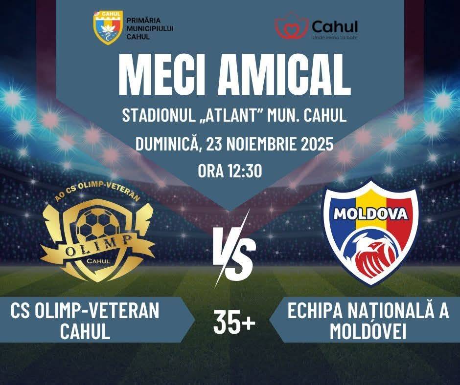 Veteranii CS Olimp dau piept cu echipa National Moldovei